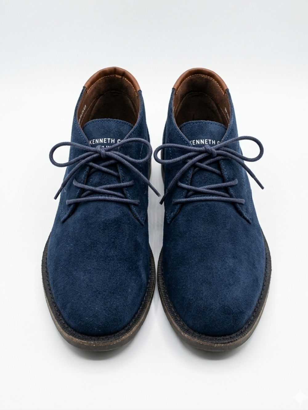 NWOT Kenneth Cole Reaction Boys Navy Blue Suede Chukka Boots Shoes 13